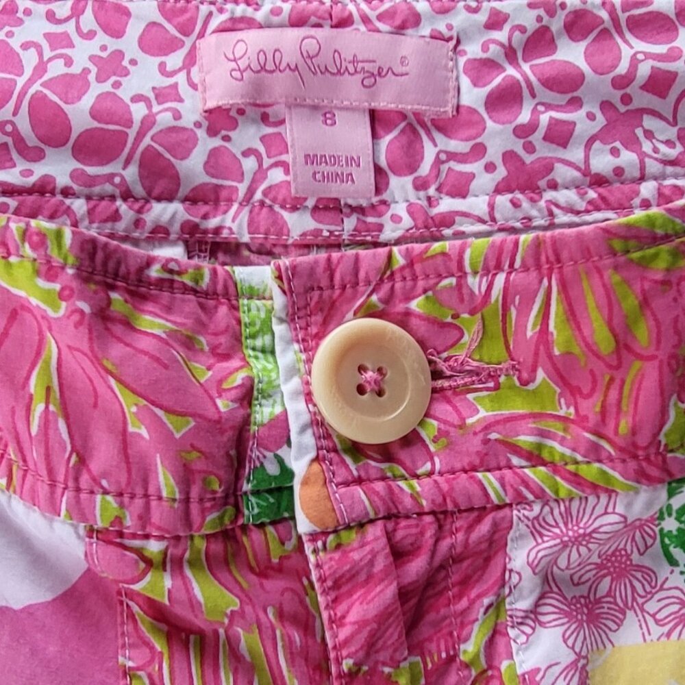 Lilly Pulitzer Womens Size 8 Shorts Pink, White, Green & Yellow colors - Picture 3 of 3